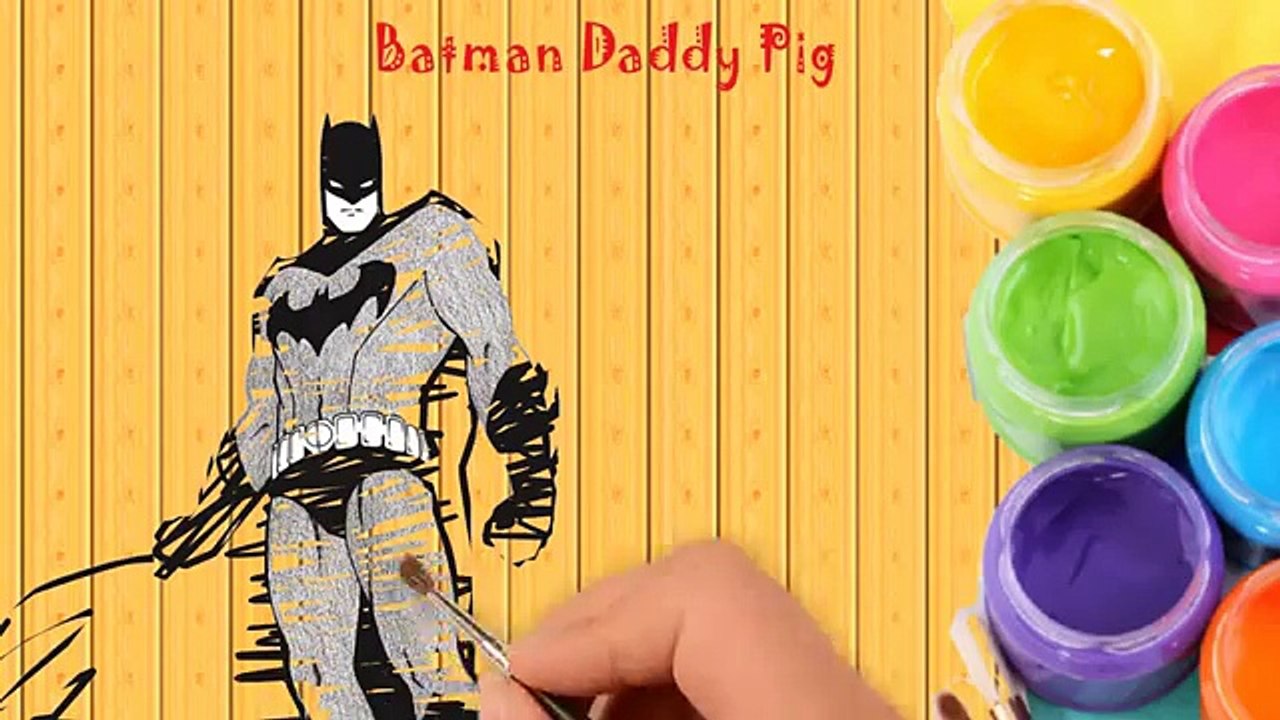 Peppa Pig Customes Turns into Batman Superheroes Finger Family Song - Daddy Finger song