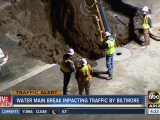 Crews still fixing water main break on Camelback