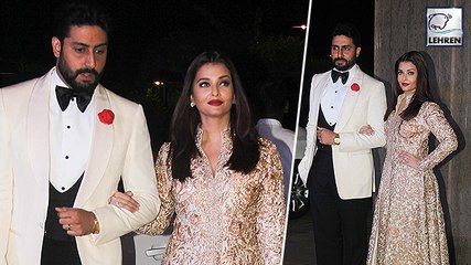 Скачать видео: Aishwarya Rai And Abhishek Bachchan Royal Entry At Manish Malhotra Bday Bash