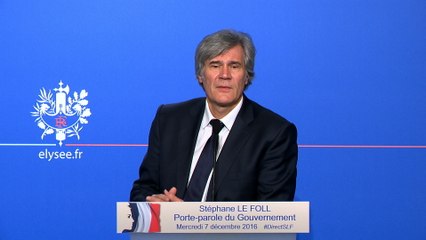 Point de presse de Stéphane Le Foll, le 7 décembre 2016