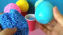 Play Foam Surprise Ice Creams Toys | Opening Surprise Eggs Disney Collector Paw Patrol Frozen