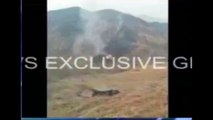 Local TV news shows wreckage after Pakistani plane crashes
