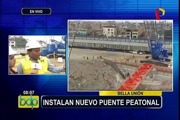 ‘Bella Unión’: instalan nuevo puente peatonal