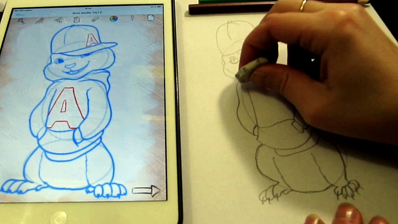 Рисуем Элвин и бурундуки Alvin Sevile Draw Alvin and the chipmunks Alvin Sevile