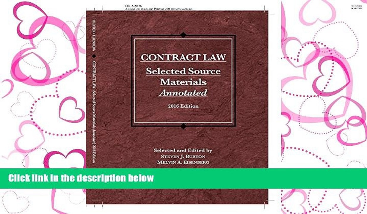 READ THE NEW BOOK Contract Law, Selected Source Materials Annotated (Selected Statutes) BOOOK ONLINE