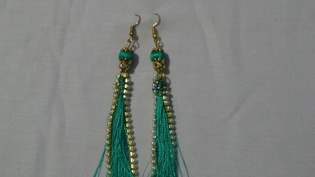 How to make Silk Thread Tassel Earrings