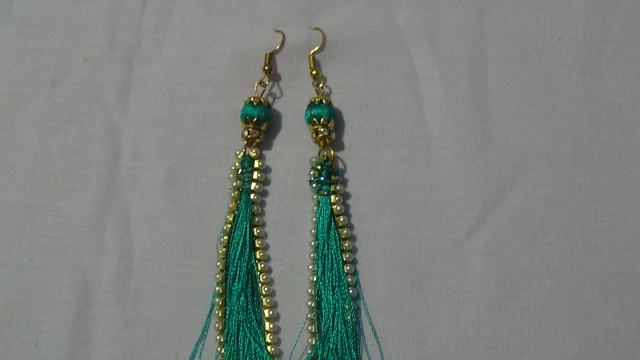 How to make Silk Thread Tassel Earrings
