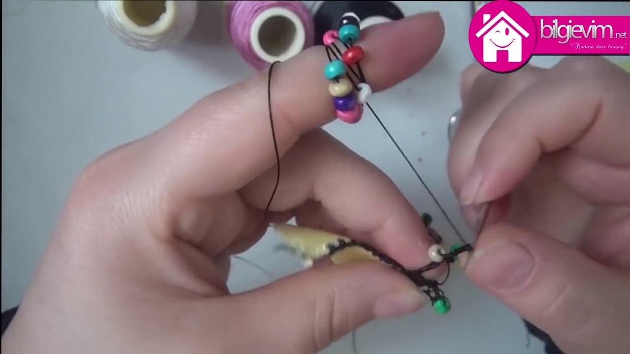 Tığ İşi Tahta Boncuklu Oya Yapılışı Videolu Anlatım