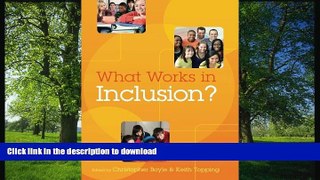 Hardcover What Works In Inclusion?