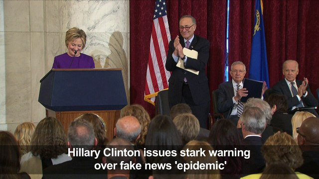 Hillary Clinton issues stark warning over fake news 'epidemic'