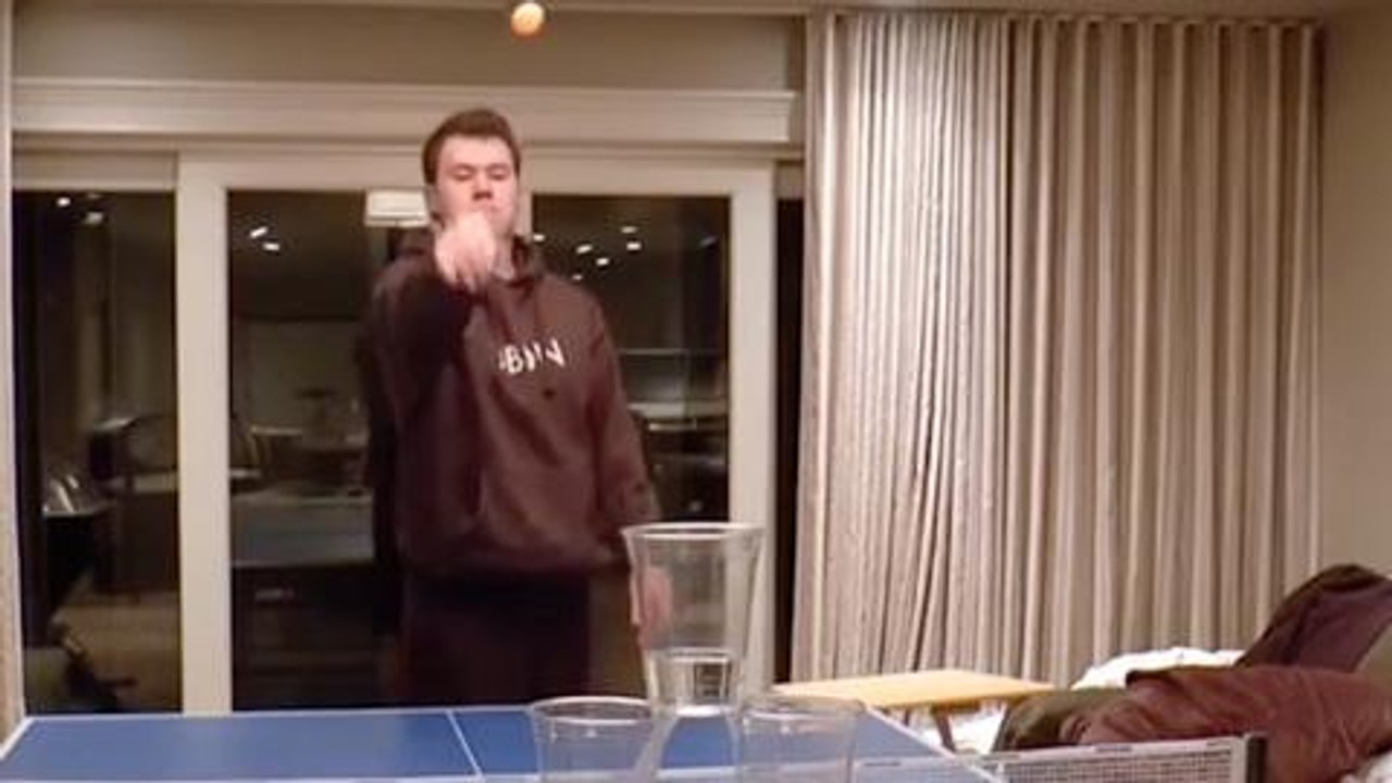 Watch This Dude Make Ridiculous Beer Pong Trick Shots
