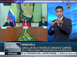 Denuncia Venezuela acciones de la "Triple Alianza" del MERCOSUR
