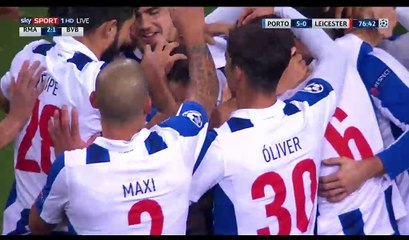 Diogo Jota Goal HD - FC Porto 5-0 Leicester City - 07.12.2016