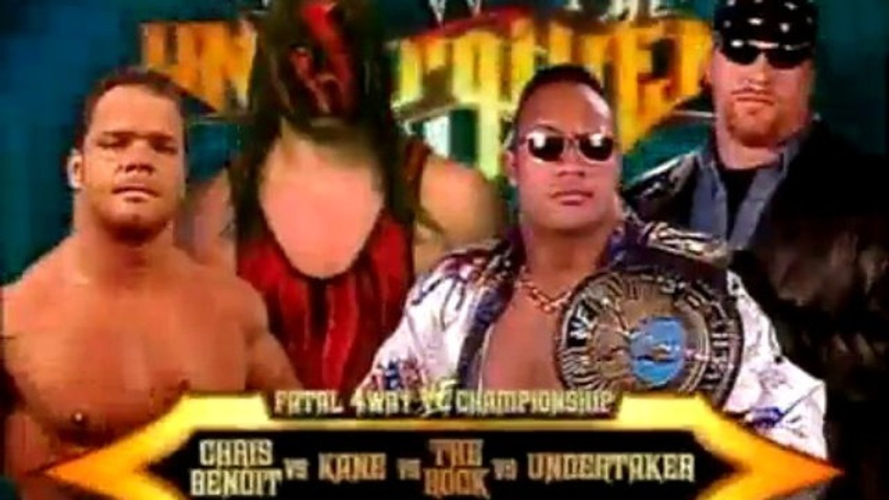 WWE Unforgiven 2000: The Undertaker vs Kane vs The Rock vs Chris Benoit - Lucha Fatal De 4 Esquinas Por El Campeonato De WWE