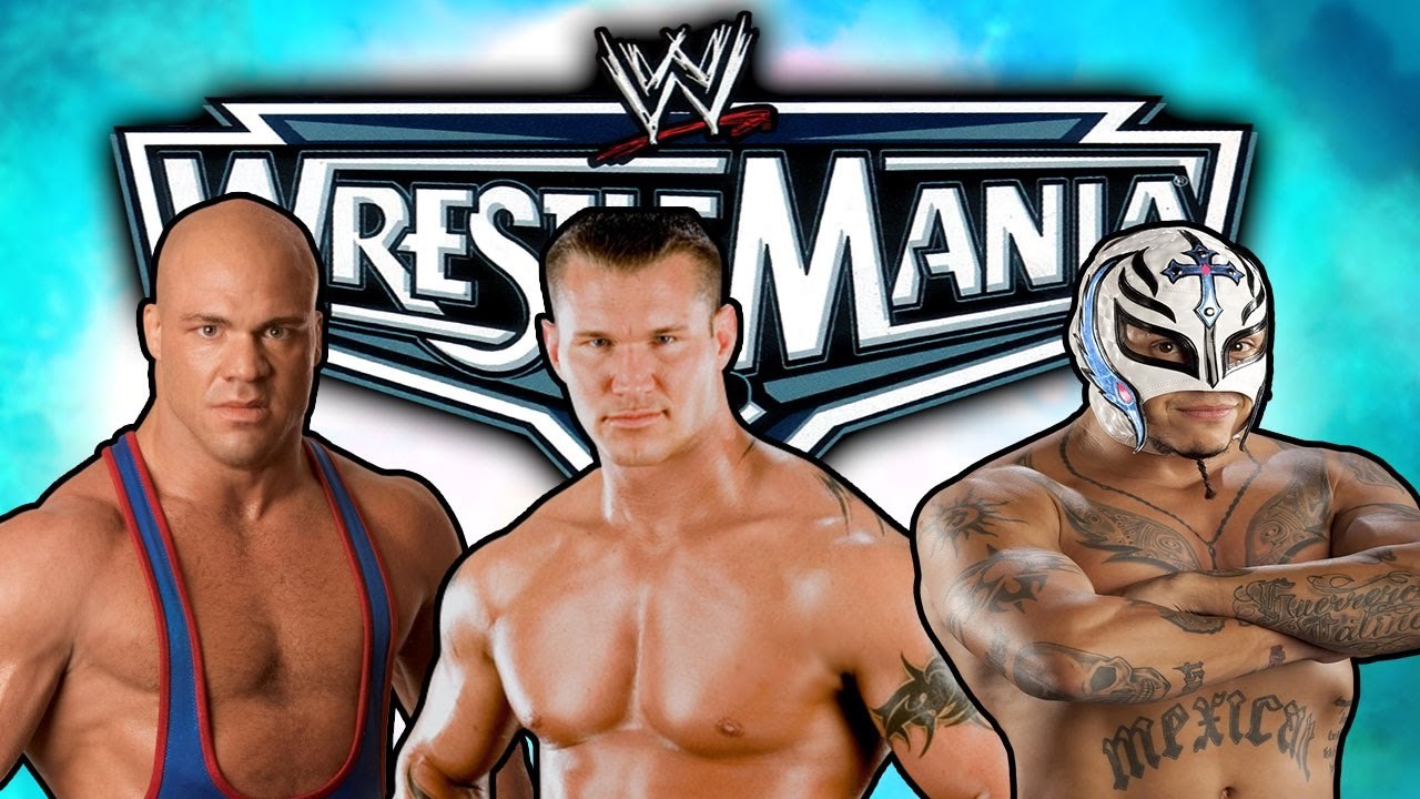WWE WrestleMania 22: Randy Orton vs Rey Mysterio vs Kurt Angle - Lucha De Triple Amenaza Por El Titulo Mundial De WWE