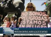 Chile: se registran protestas contra nuevo alcalde de la capital