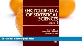 Buy  Encyclopedia of Statistical Sciences, A to Circular Probable Error (Volume 1) Full Book Epub