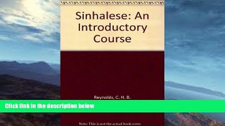 Buy  Sinhalese: An Introductory Course C. H. B. Reynolds  Book