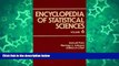 Buy  Encyclopedia of Statistical Sciences, Multivariate Analysis to Plackett and Burman Designs
