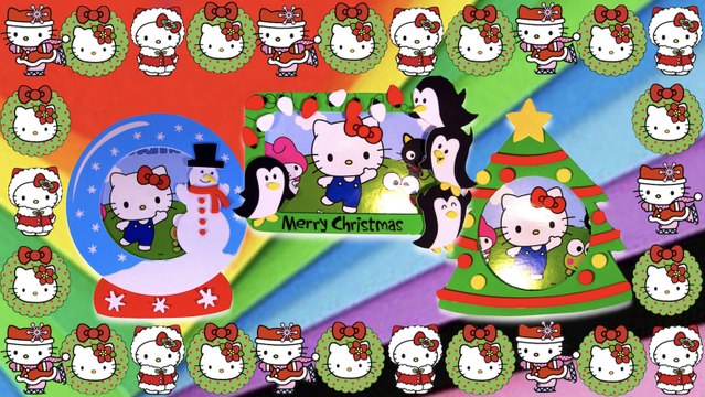 DIY How to Create Sanrio Hello Kitty Photo Frame Magnets? 2 (Snow Globe, Christmas Tree & Penguin Picture Frame)