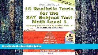 Best Price 15 Realistic Tests for the SAT Math Level 1 Subject Test (formerly known as Math Level