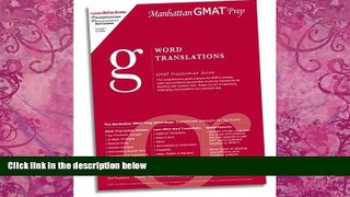 Price Word Translations GMAT Preparation Guide (Manhattan GMAT Preparation Guide: Sentence