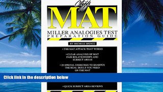 Price Cliffs MAT (Miller Analogies Test) Preparation Guide Michele Spence For Kindle