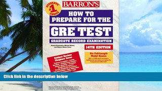 Pre Order Barron s How to Prepare for the Gre: Graduate Record Examination (Barron s How to