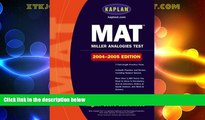 Best Price Kaplan MAT: 2004-2005 Edition Kaplan On Audio