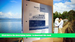 Pre Order Study Guide for use with Basic Statistics for Business and Economics Douglas A. Lind