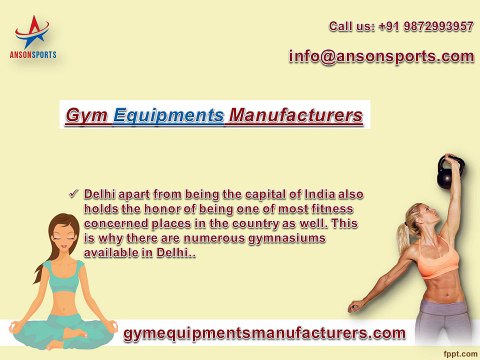 Get Online Service with Gym Equipment manufacturers in Delhi