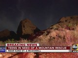 Teens rescued off mountain after getting stuck in Scottsdale