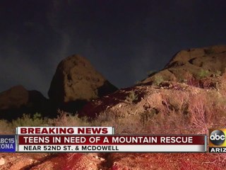 Teens rescued off mountain after getting stuck in Scottsdale