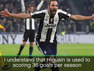 Télécharger la video: Higuain doesn't need to score - Allegri