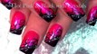 DIY Easy Hot Pink Nail Art Design | Summer Nails With Crystals Tutorial