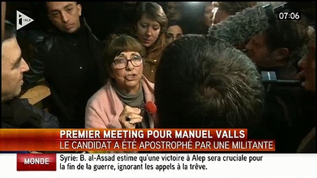 Manuel Valls interpellé hier par une militante lors de son meeting: Arrêtez de jouer comme des gamins à la récrée !