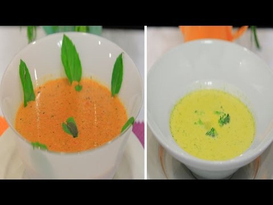 شوربة طماطم وفلفل مشوي - شوربة كوسة ووصفات أخري...
