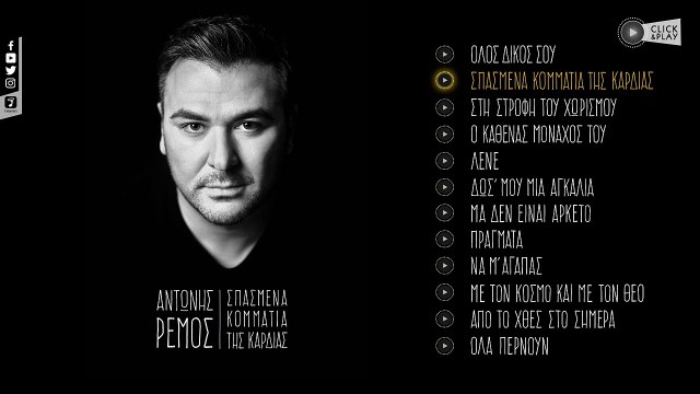 Αντώνης Ρέμος - Σπασμένα Κομμάτια Της Καρδιάς (Official Lyric Video HQ)