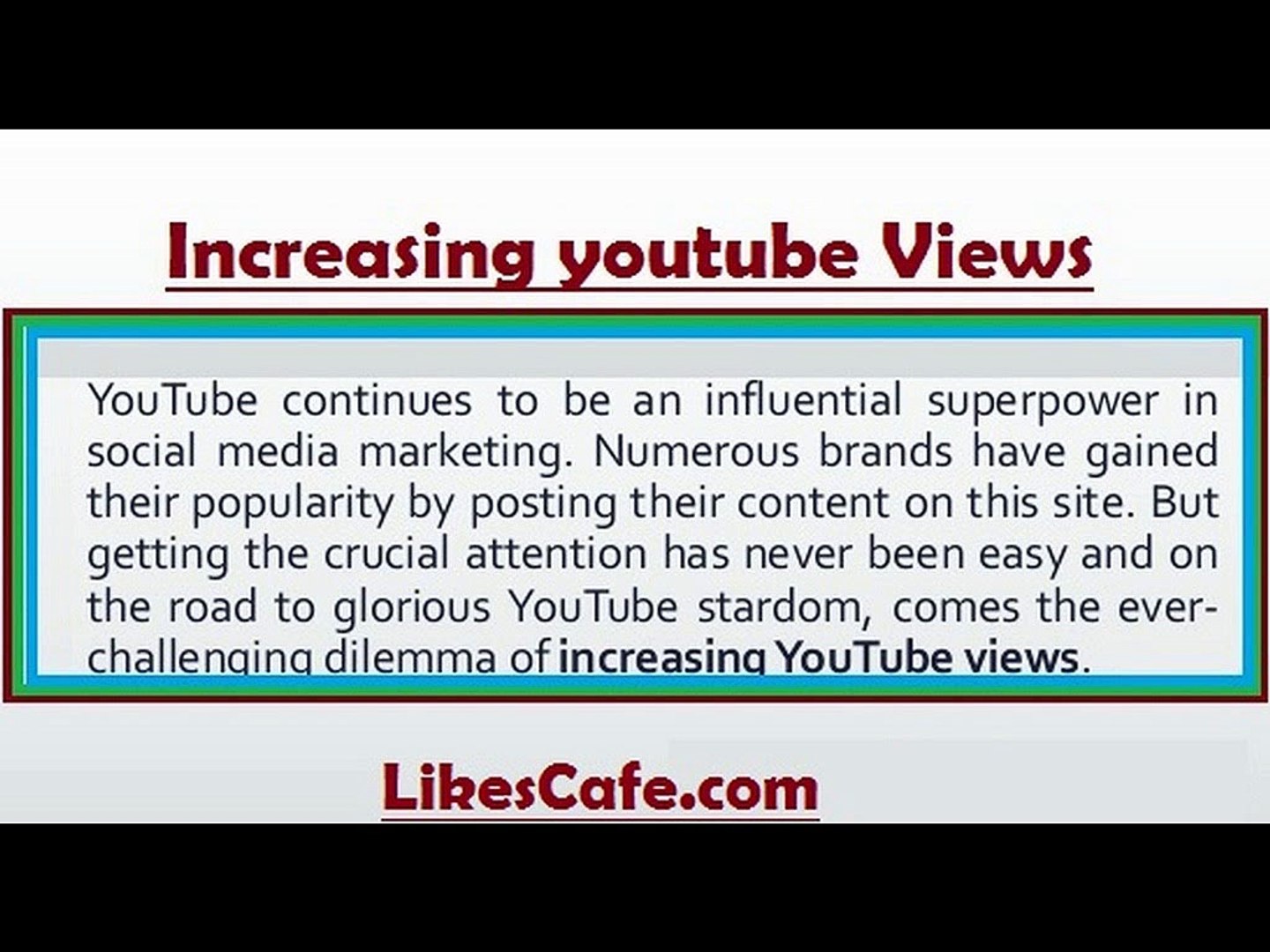 ⁣Increase YouTube Views, LikesCafe.com #Youtube
