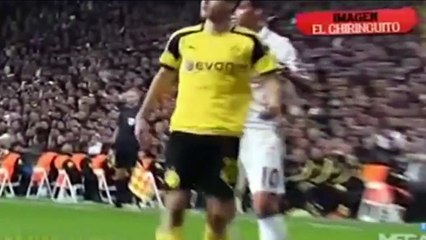 Así celebró James Rodríguez su asistencia a Benzema ante Borussia Dortmund