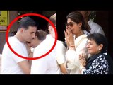 Emotional Shilpa Shetty CRIES & HUGS Akshay Kumar At Father's Last Rights Ceremony