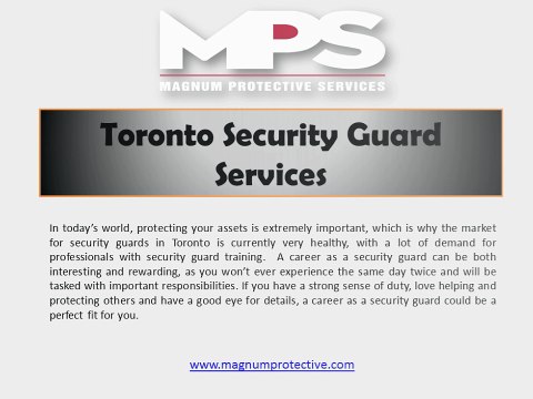Toronto Security Guard Services | Magnum Protective Services