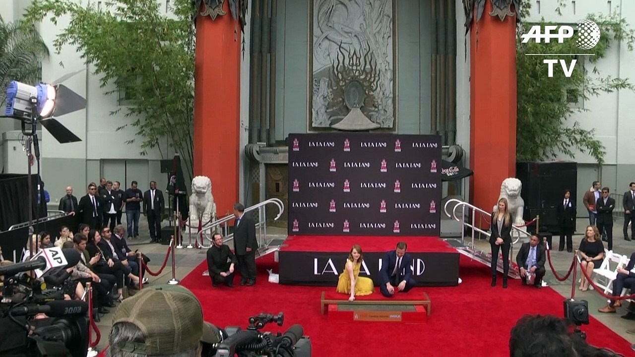 Emma Stone und Ryan Gosling verewigen sich in Hollywood