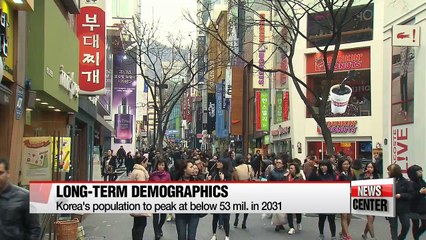 Korea's population to shrink and age older: Statistics Korea