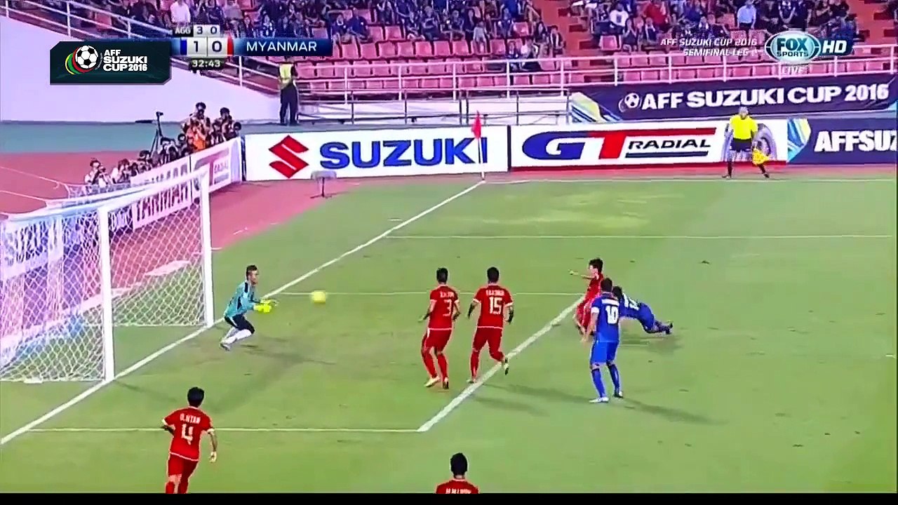 Thailand vs Myanmar 4-0 All Goals and Highlights - HD AFF Suzuki Cup 08-12-2016 (HD)