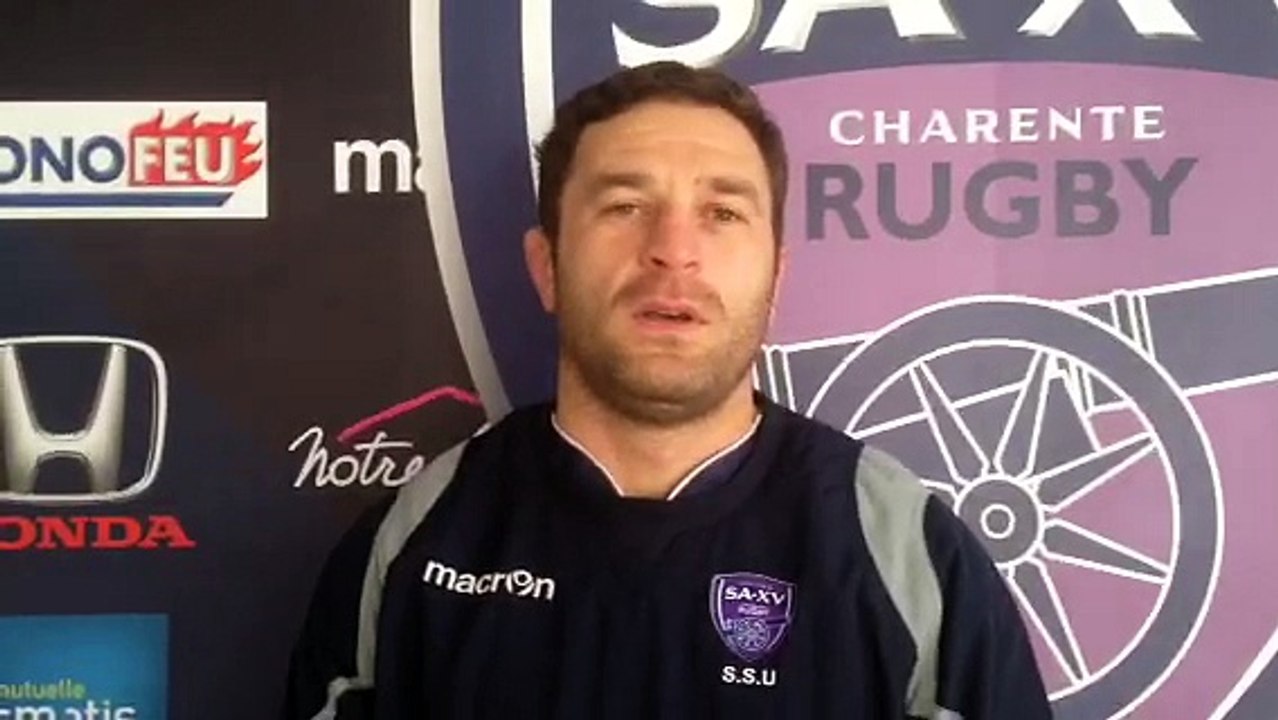 Shalva Sutiashvili, capitaine du SA XV, avant le match contre Narbonne
