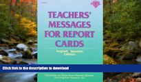 Pre Order Teachers  Messages for Report Cards, English/Spanish Edition  Full Download