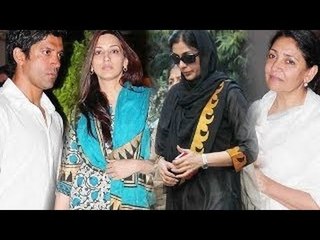 Farooq Sheikh's Funeral | Farhan Akhtar, Tabu, Javed Akhtar