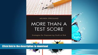 READ More than a Test Score: Strategies for Empowering At-Risk Youth Full Book