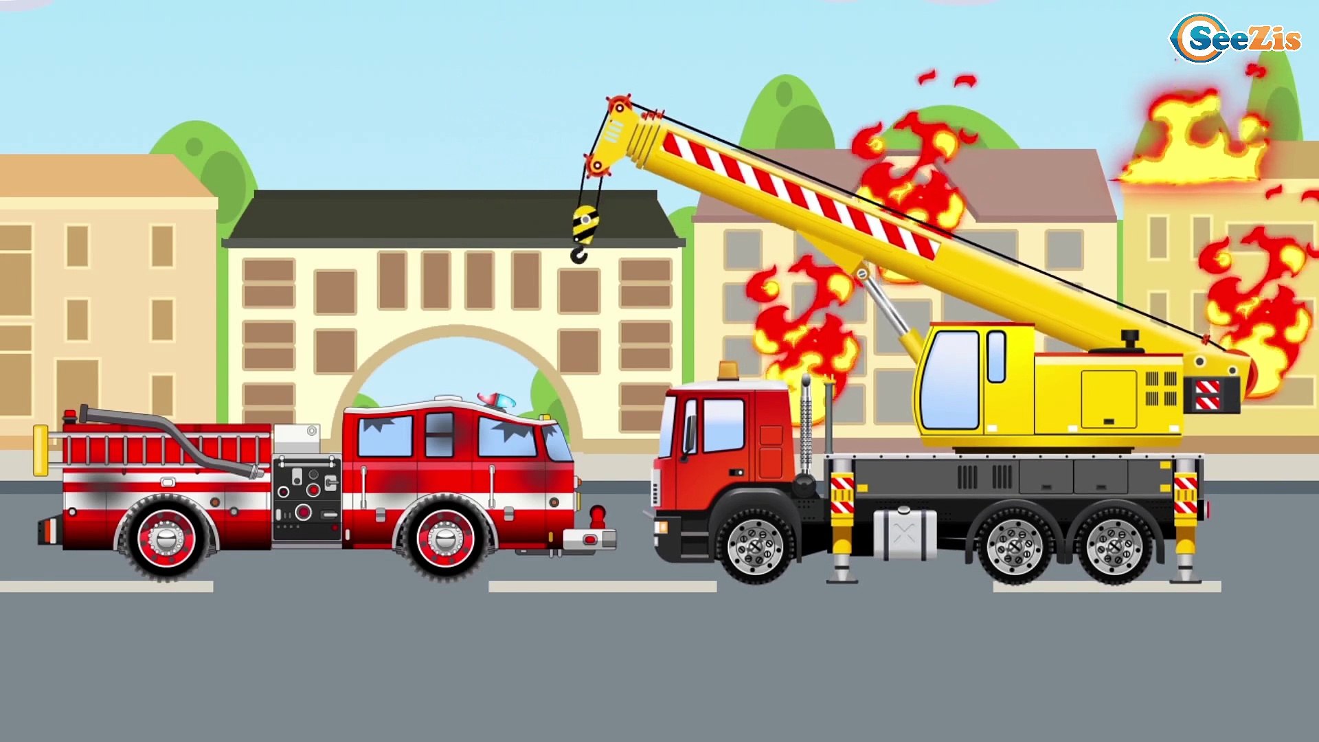 Пожарная машина песенка. Пожарные машины мультяшные. Пожарные машинки для мальчиков.